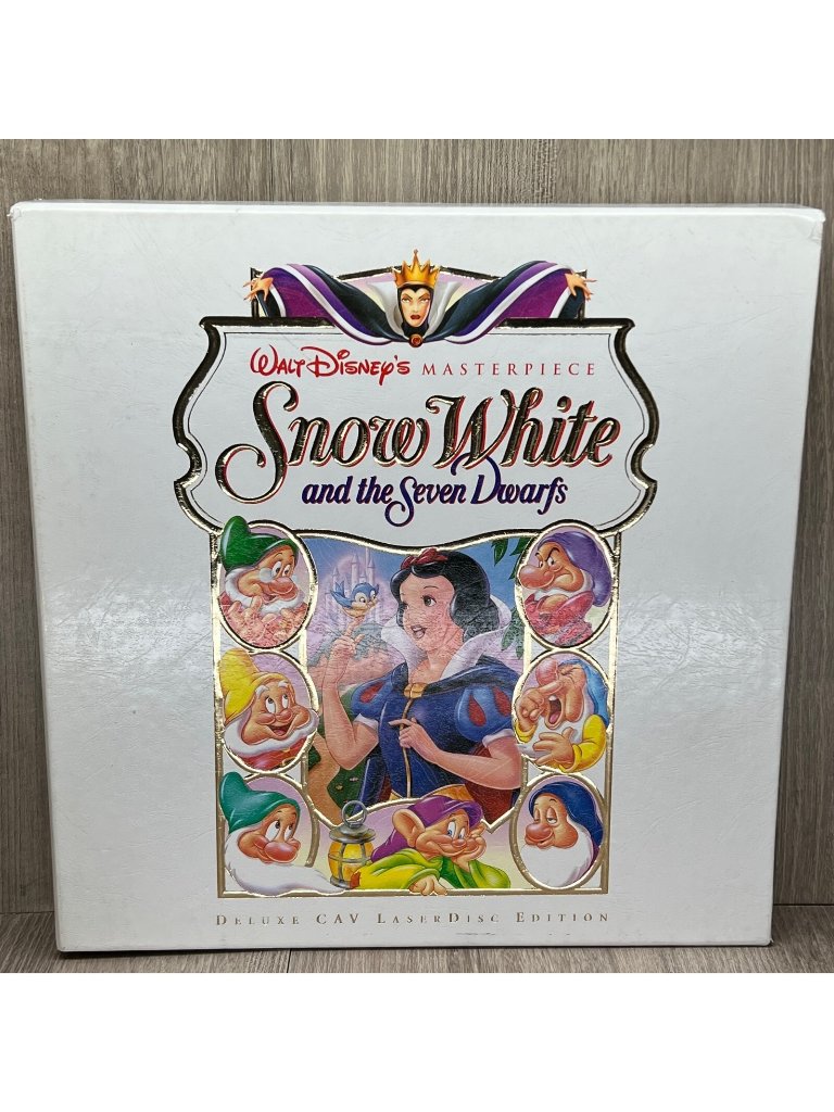 Walt Disney's Masterpiece Snow White and the Seven Dwarfs deluxe CAV LaserDisc boxed set in a white slipcase
